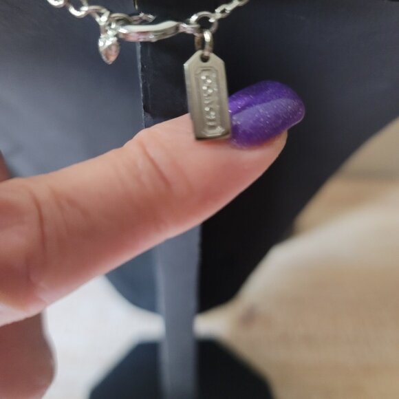 COACH-Flower Medallion Necklace with Rhinestones (Brand New)(Gift box included) - Picture 4 of 13